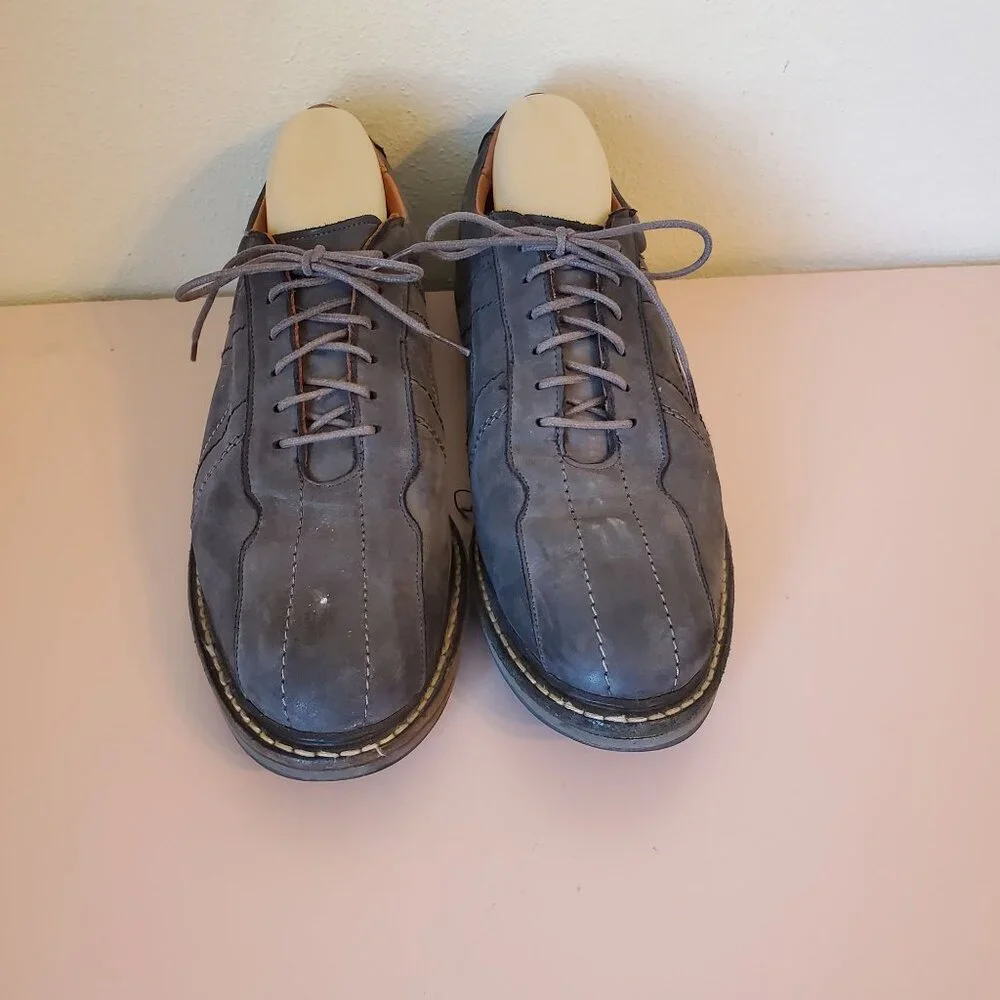 Allen‎ Edmonds 9.5D Gray Dress Shoes Lace Up Oxfords VOYAGER Walking 9386